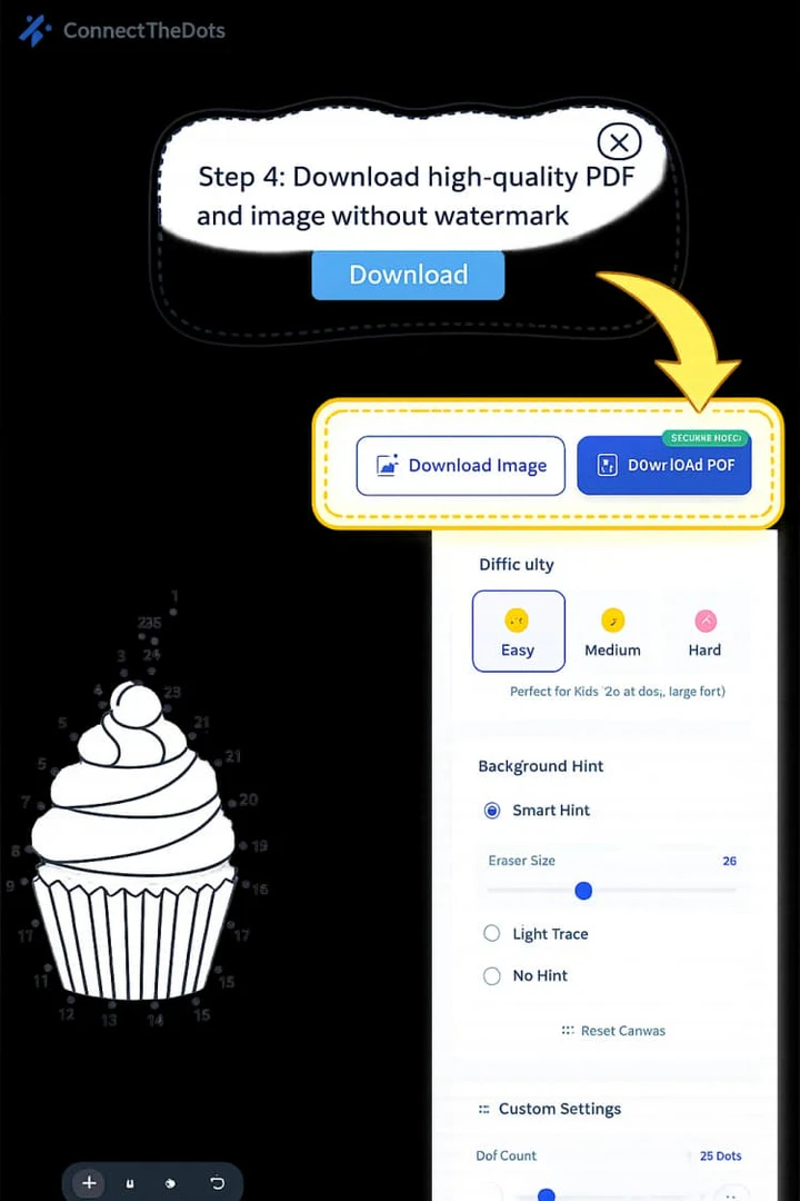 Downloading PDF from Connectthedotsprintable