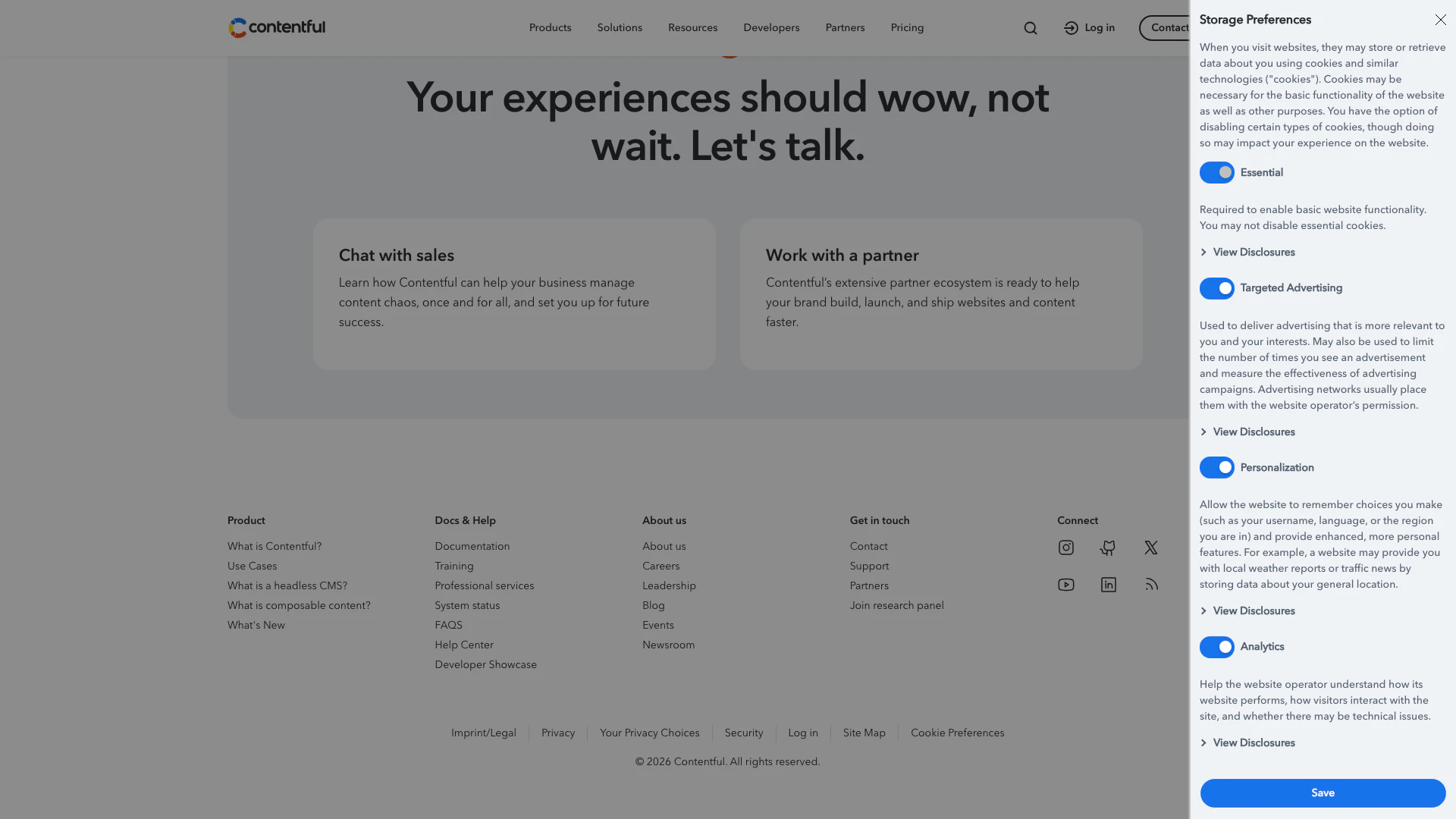 Contentful screenshot
