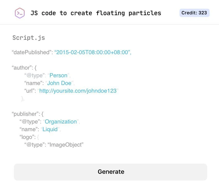 ContentHubAI code generation interface