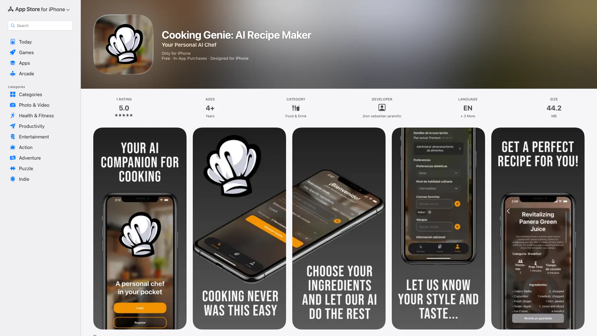 Cooking Genie screenshot