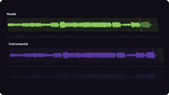 Cooloai product interface for vocal removal