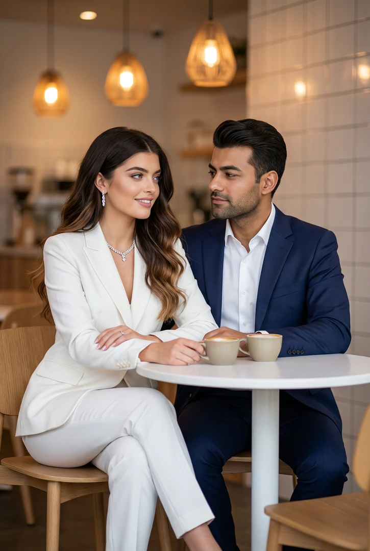 Couple AI photo generation process example