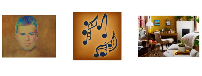 Creataai main features showcasing AI art and music generation