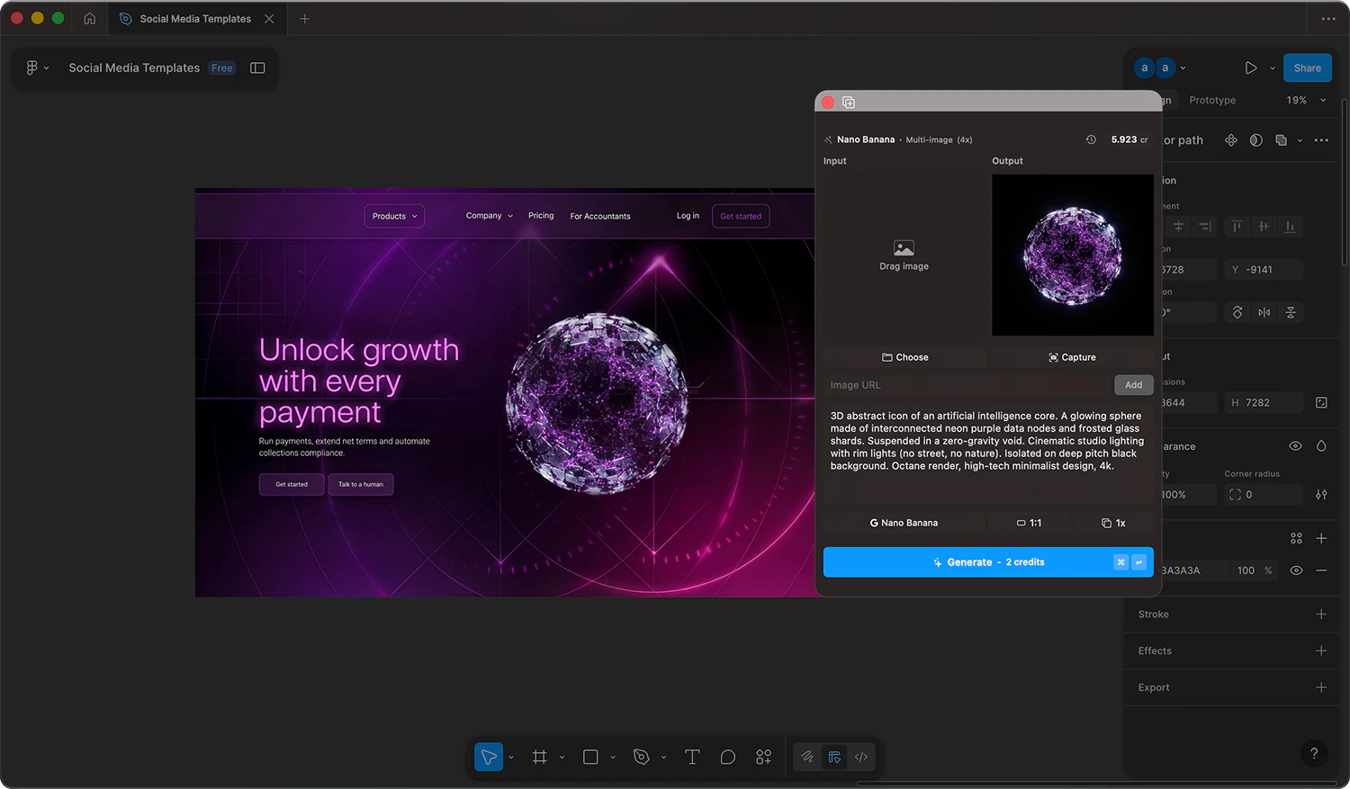 Createyai use case example for design