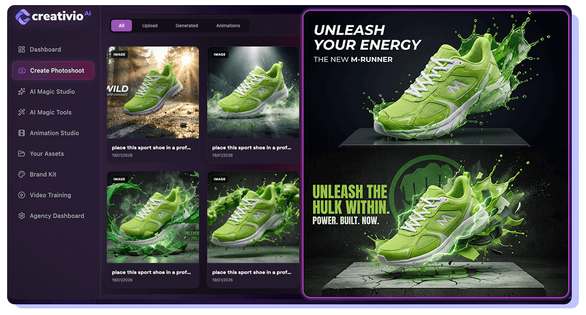 Creativio AI interface