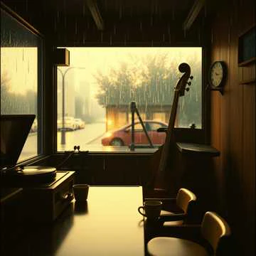 Creatune AI music generation interface showcasing a chill lo-fi track