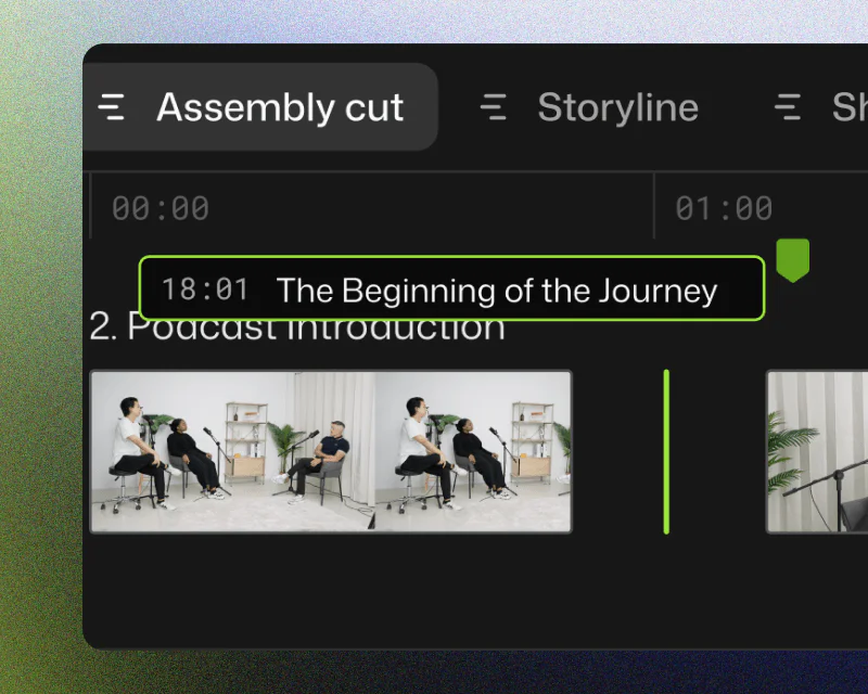 Cutback Selects drag and drop editing