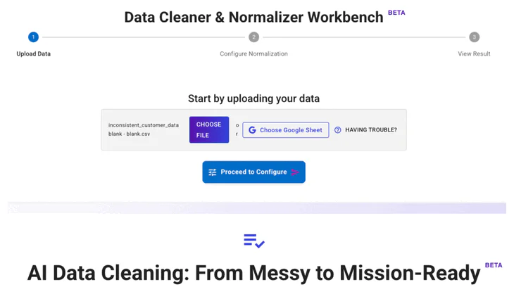 DatumFuse.AI data cleaning demonstration