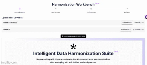 DatumFuse.AI data harmonization example