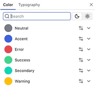 Dazl theme color palette