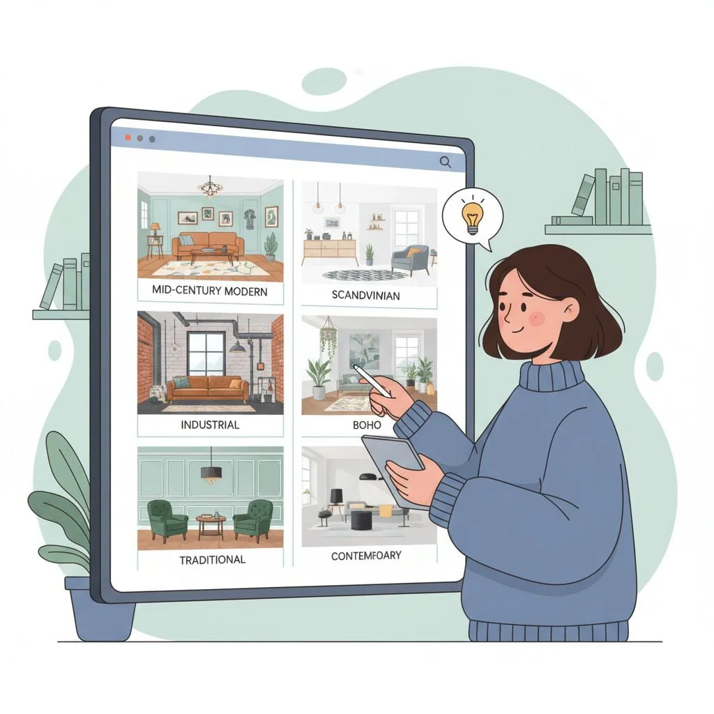 Step 2: Choose design style on Decoratly