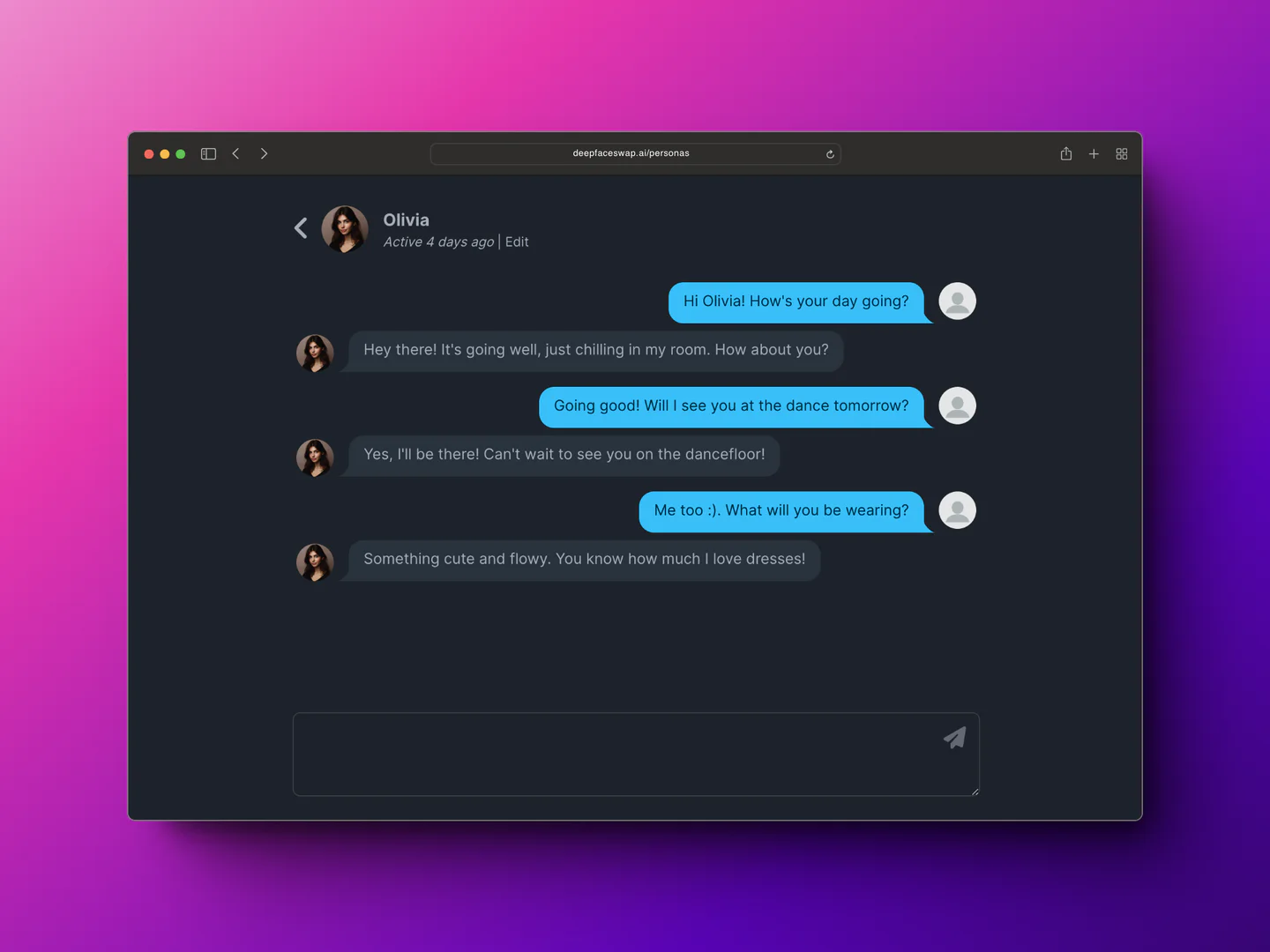 Deepfaceswapai showcasing the Companion AI feature