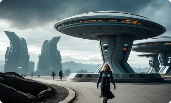 DeepMake features demonstration showing text-to-image generation