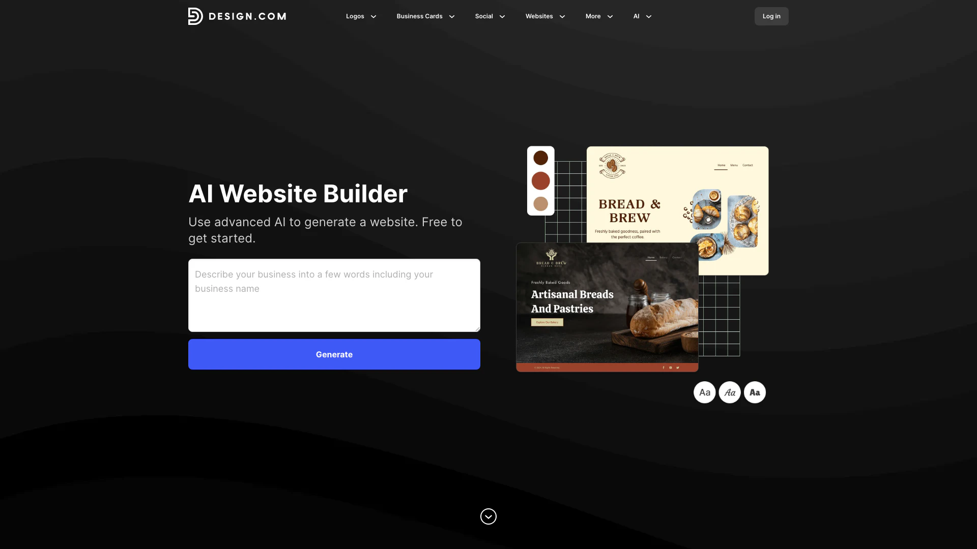 AI Website Generator screenshot