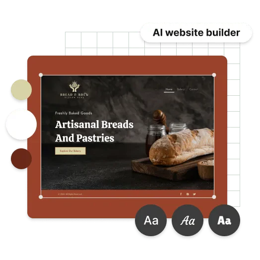 Design AI website customization interface