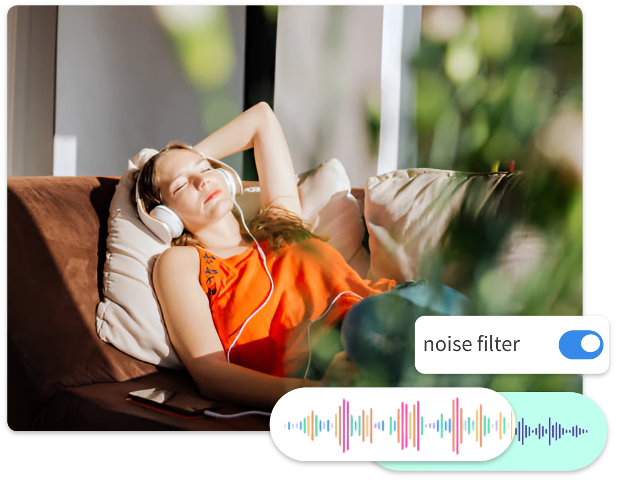 DeVoice AI noise filter feature demonstration