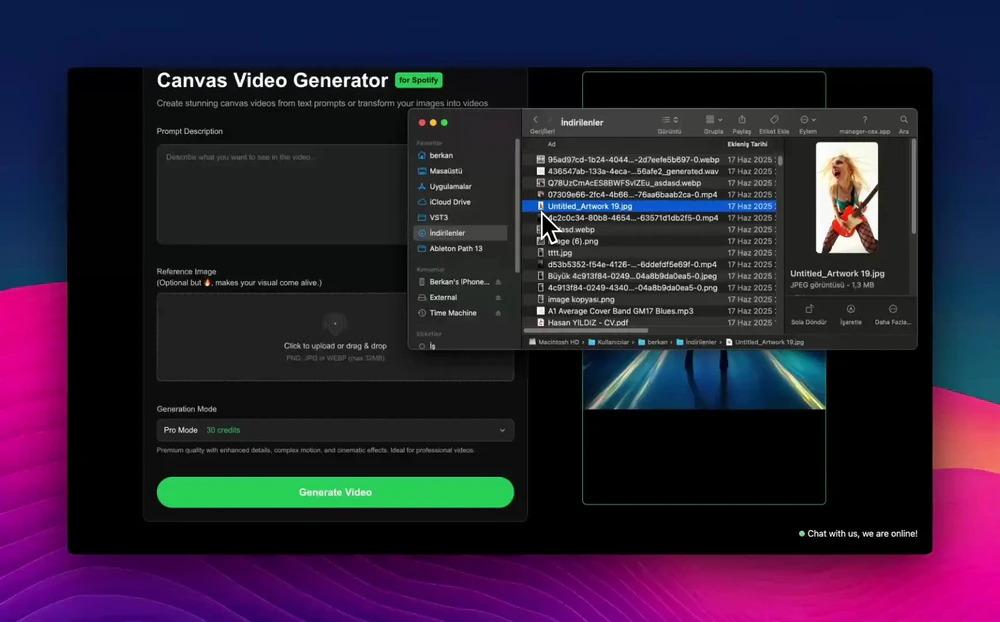 Diktatorial canvas video creation interface