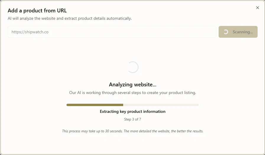 Using Directoryfa AI URL scanning feature