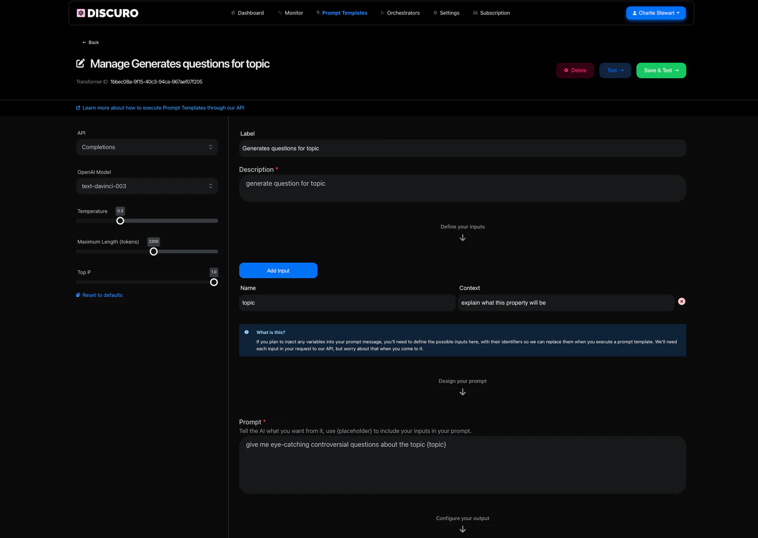 DiscuroAI product interface overview