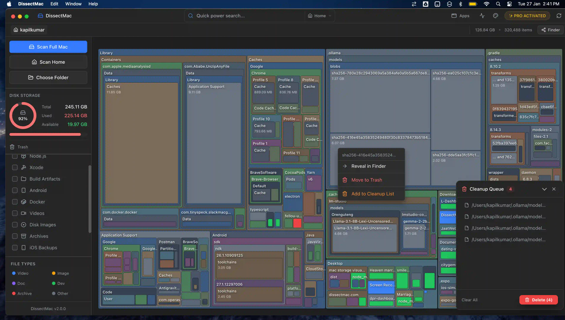DissectMac cleanup leftovers feature