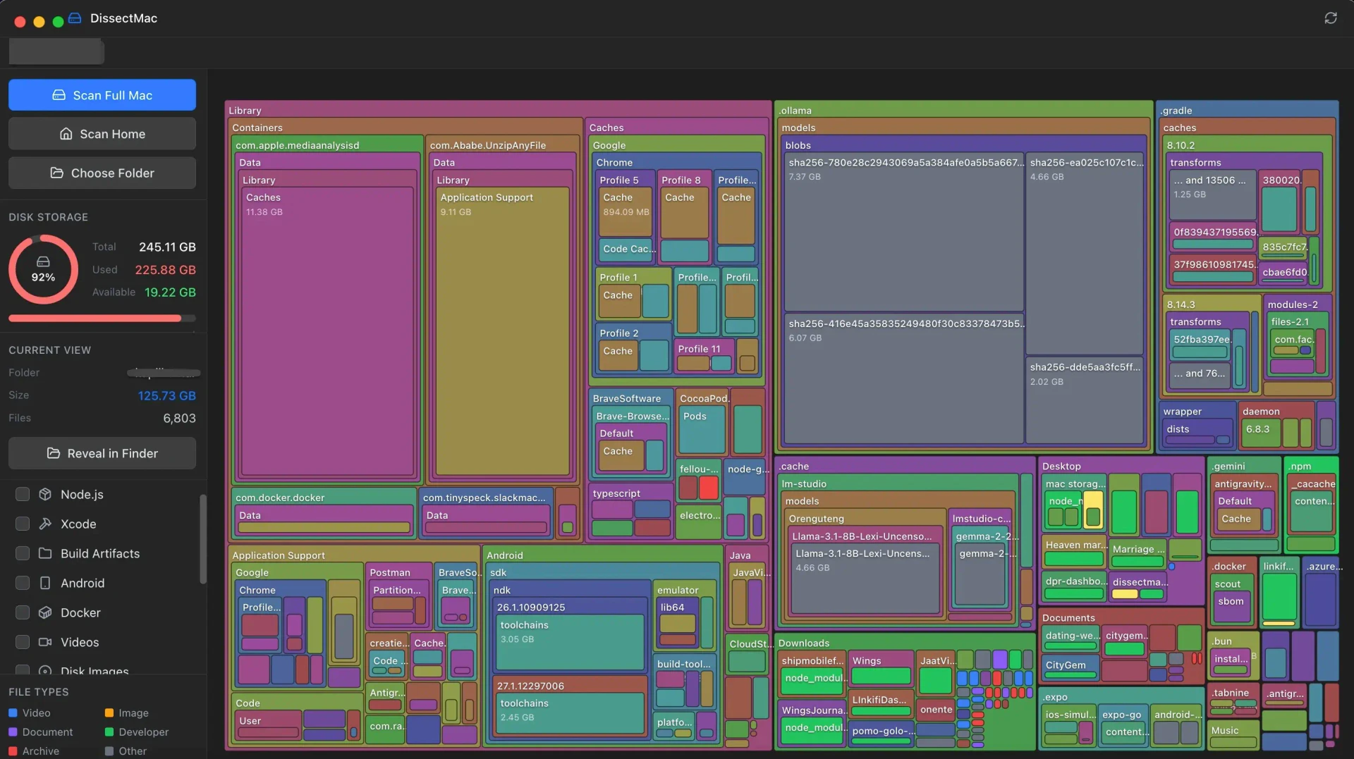 DissectMac product interface overview