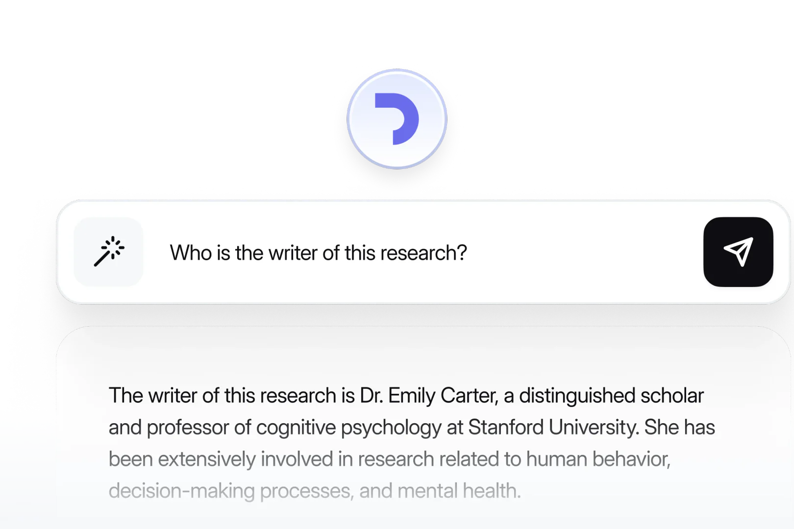 Documind AI question answering feature