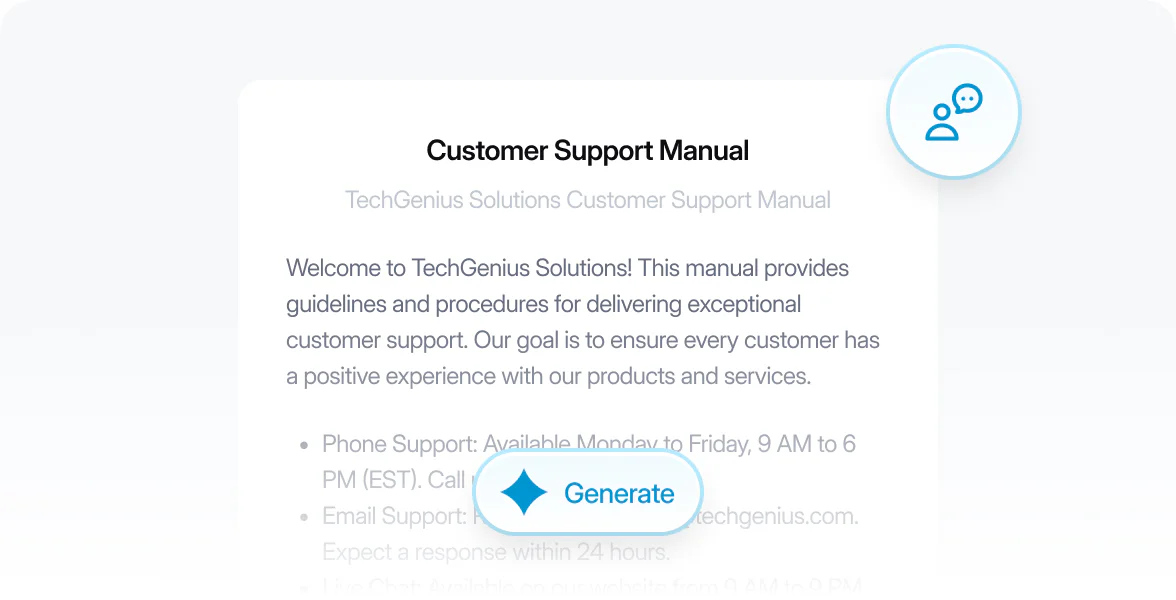 Documind use case with customer support manuals