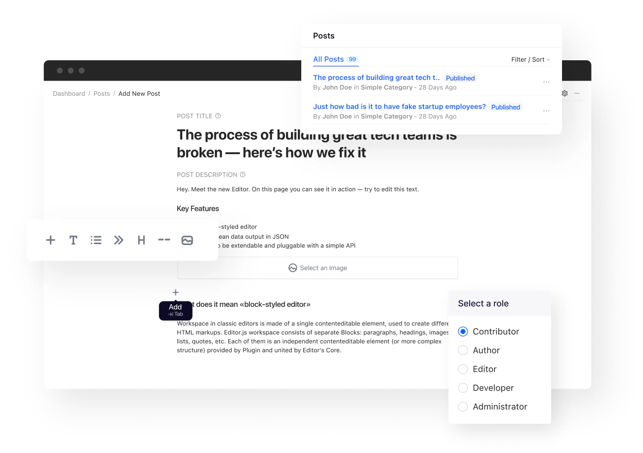 Dorik CMS feature demonstration