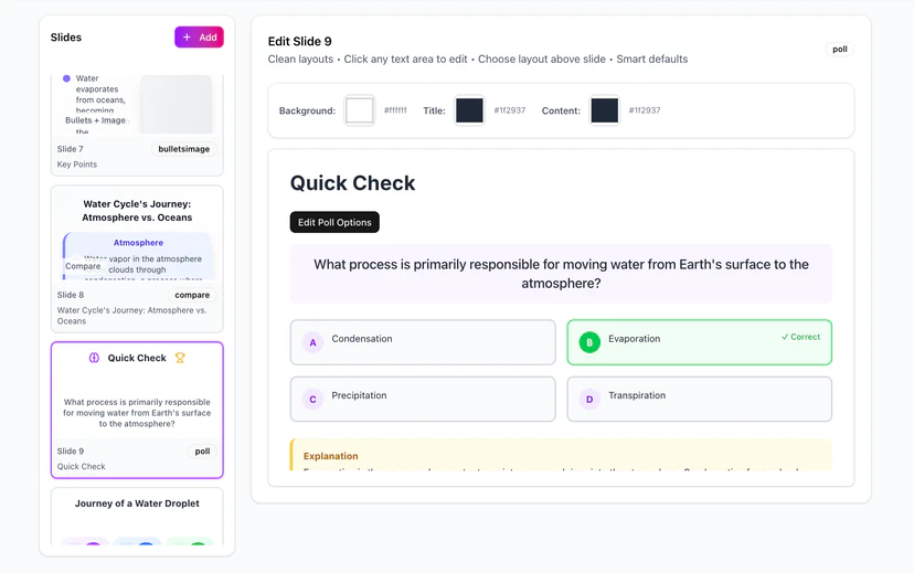 Easyclassai platform overview with teaching tools