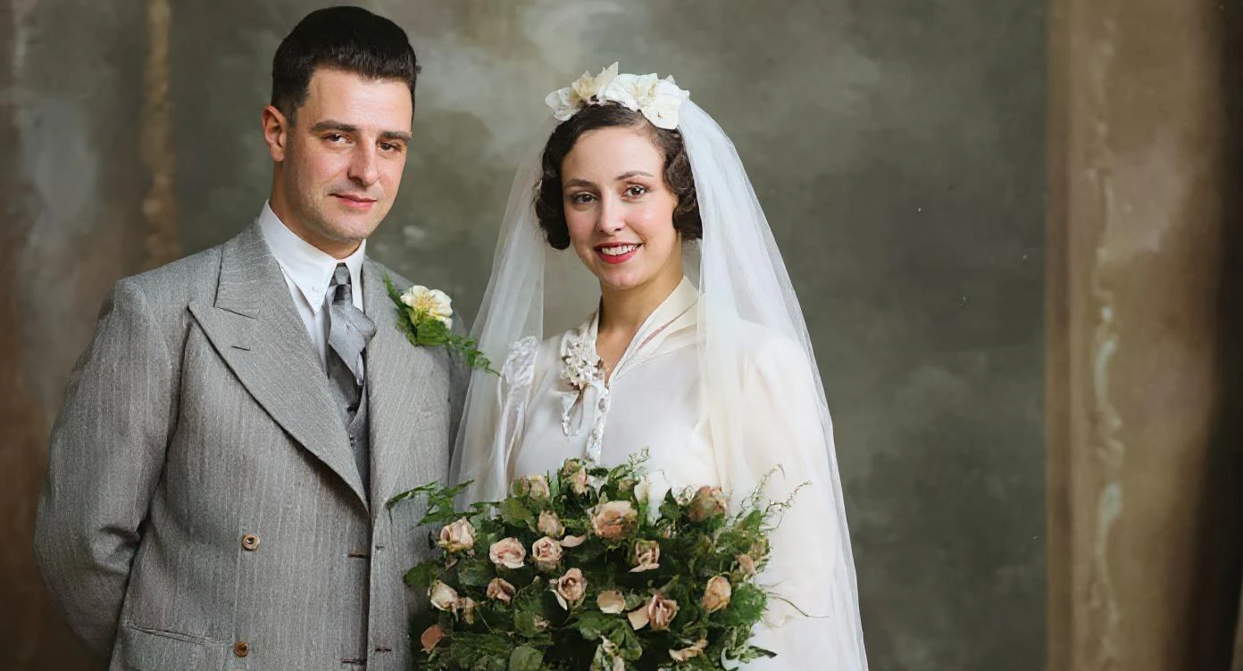 Easyphotorepair restored wedding photo interface