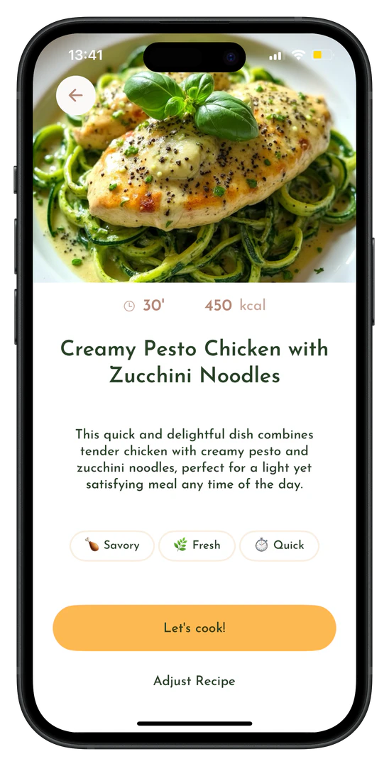 Step 3 of using Eatwithcrumb: Start cooking with the recipe