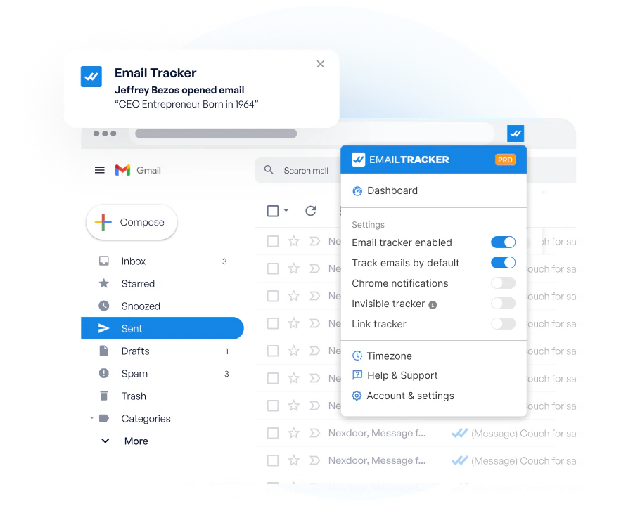 Email Tracker user scenario image
