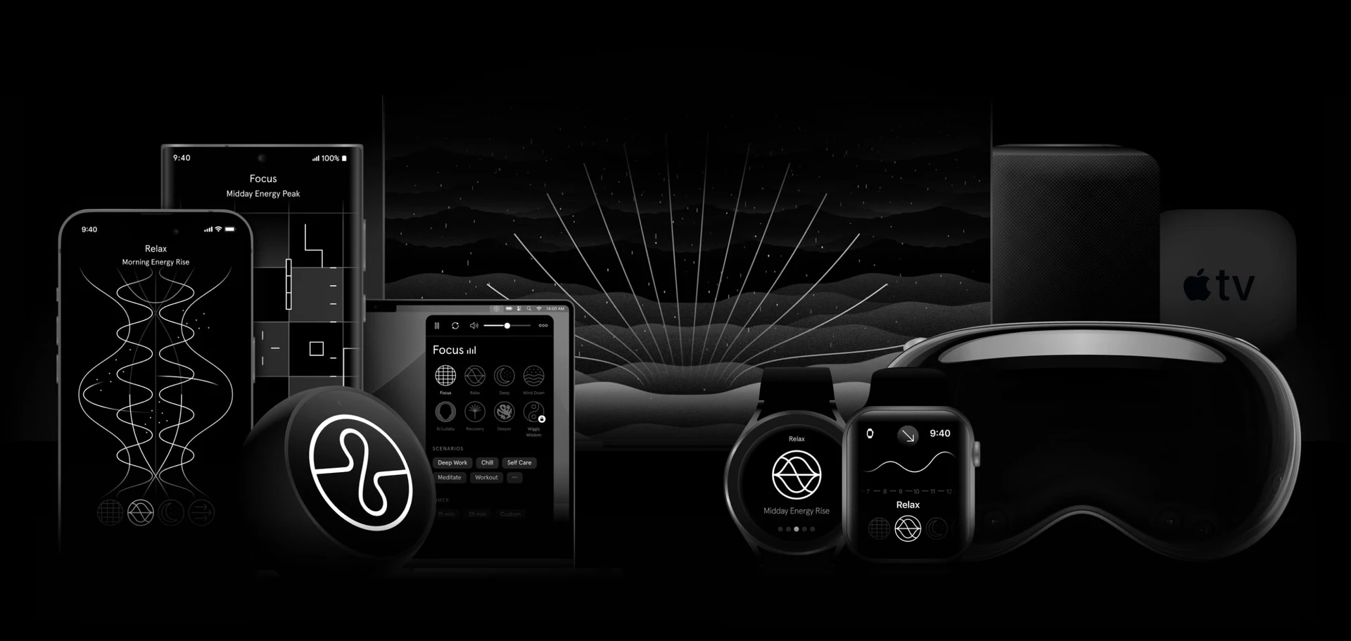 Endel product overview with soundscapes