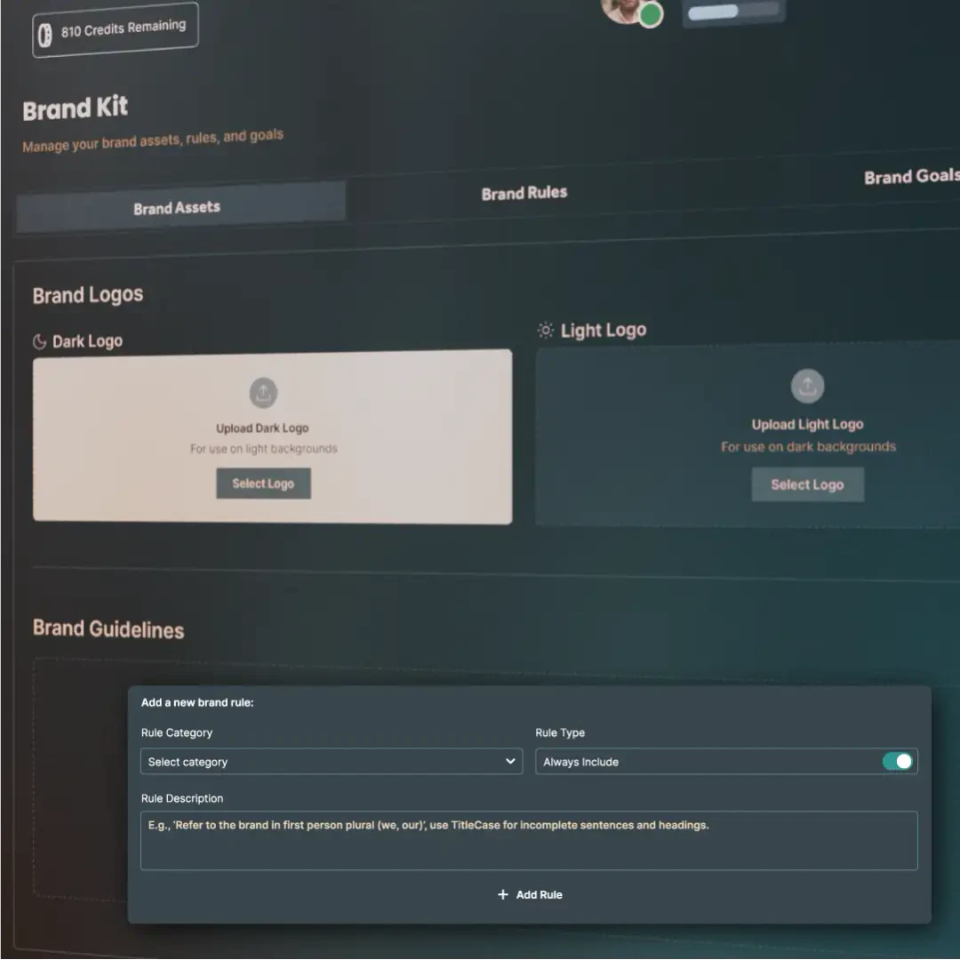 Epicly AI use case example for on-brand content creation