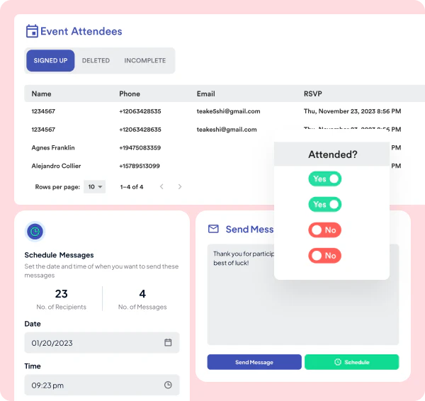 Evant SMS Engagement Features