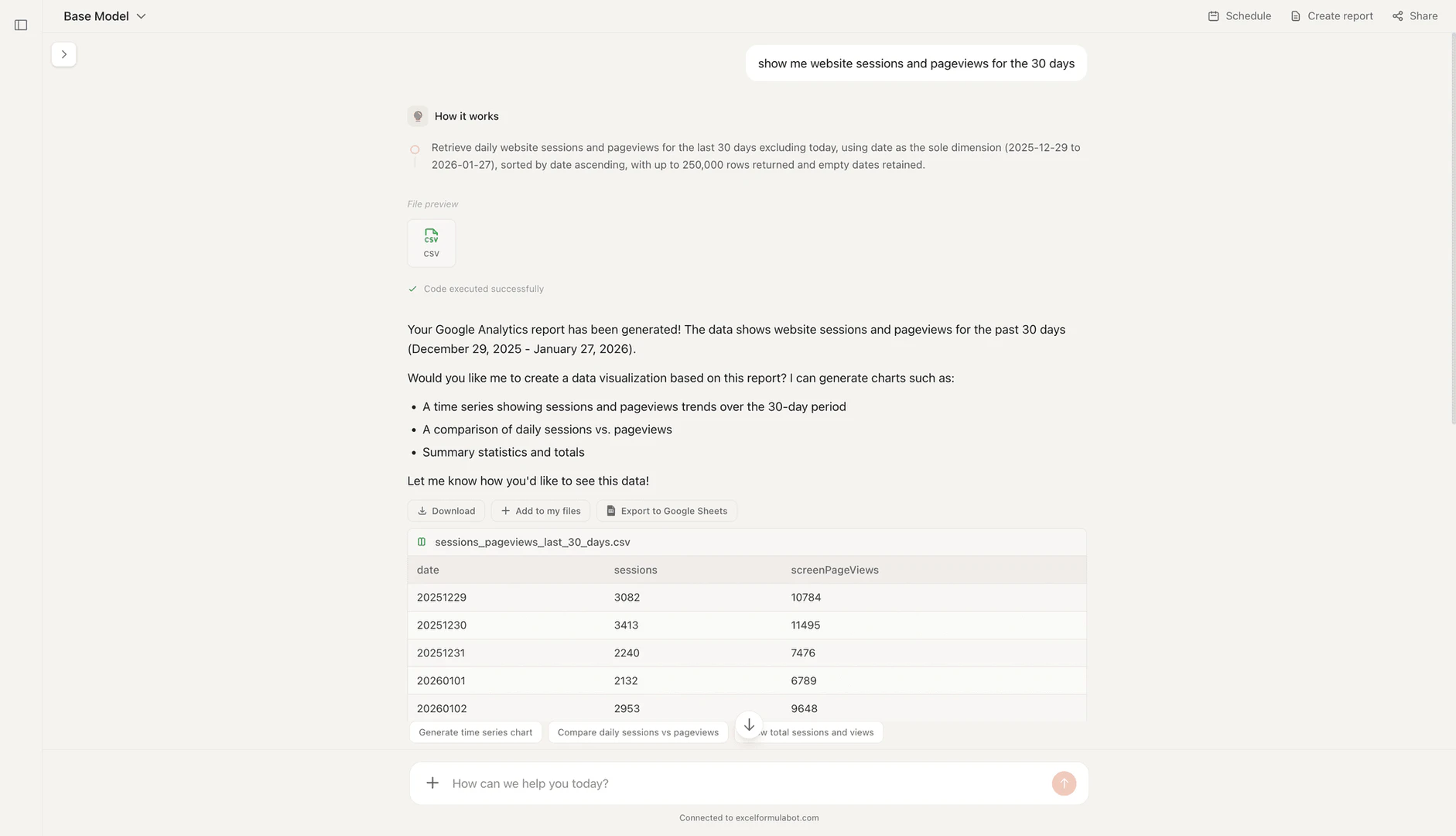 Excel Formula Bot real application scenario