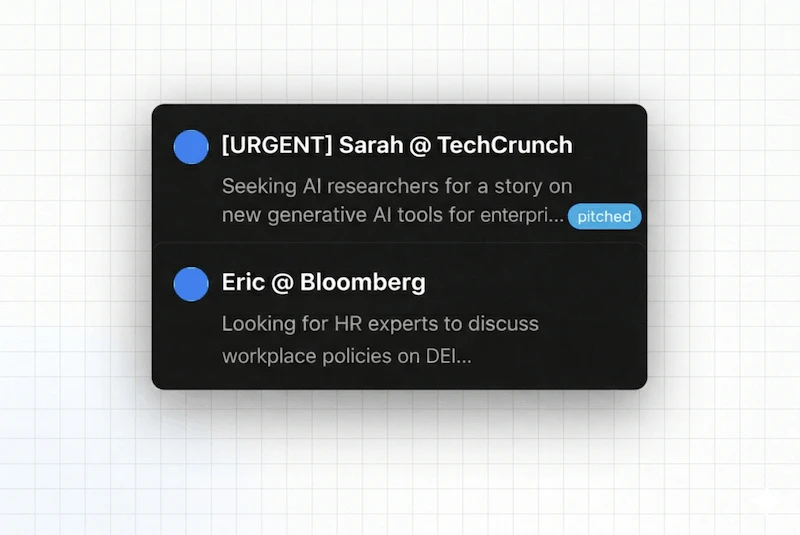 ExpertPitch pitch journalists interface