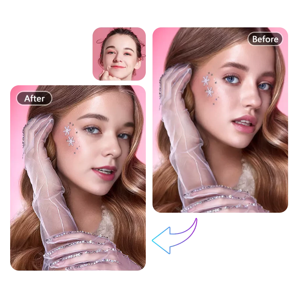 Faceai photo face swap feature demonstration