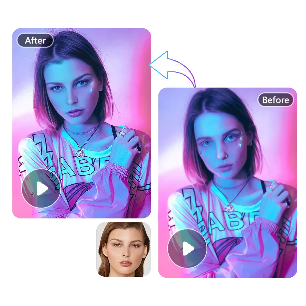 Faceai video face swap feature demonstration