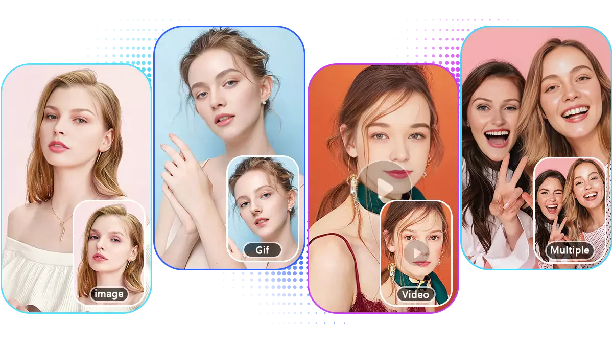 Faceai product overview showing face swap tools