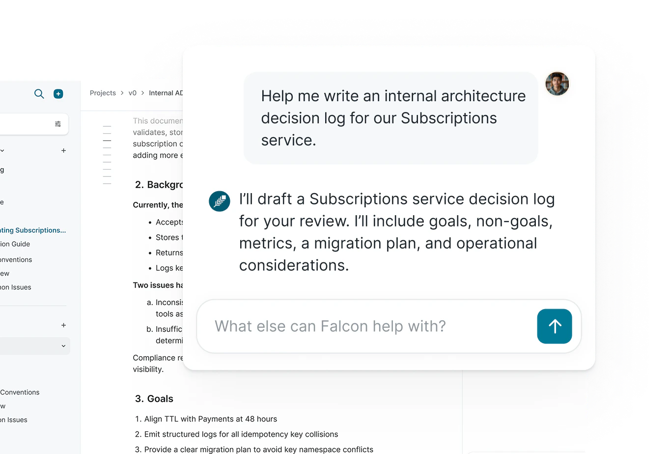 Falconer productivity features demonstration