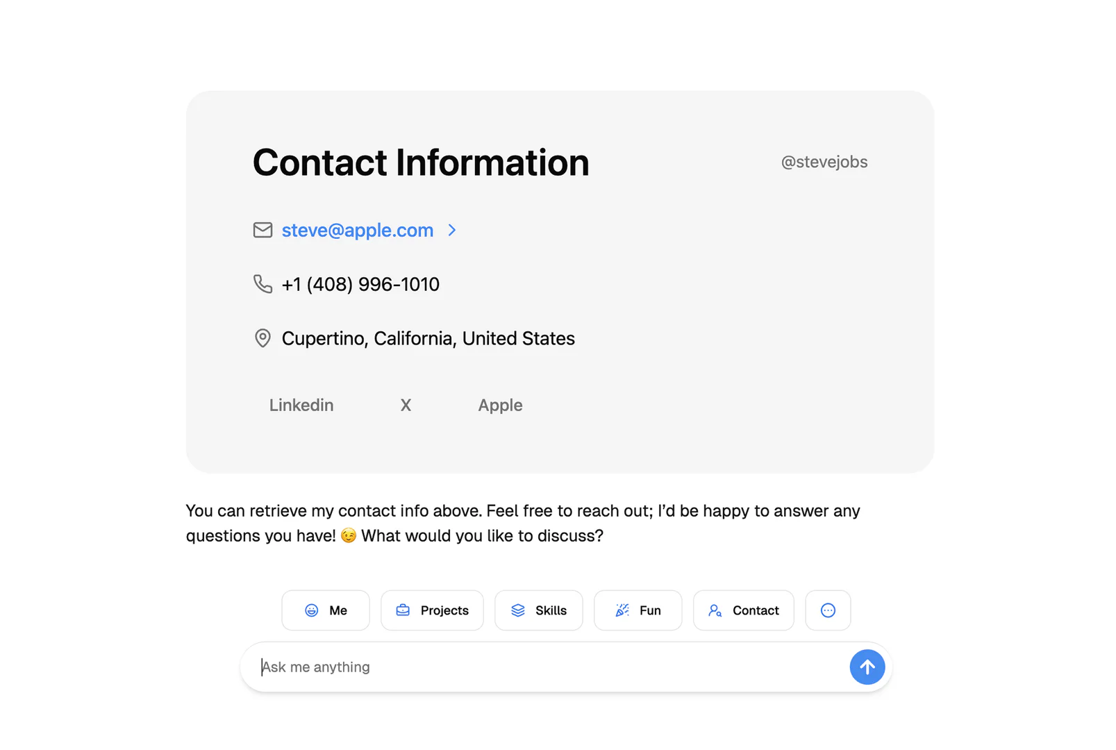 Fastfolio portfolio sharing interface