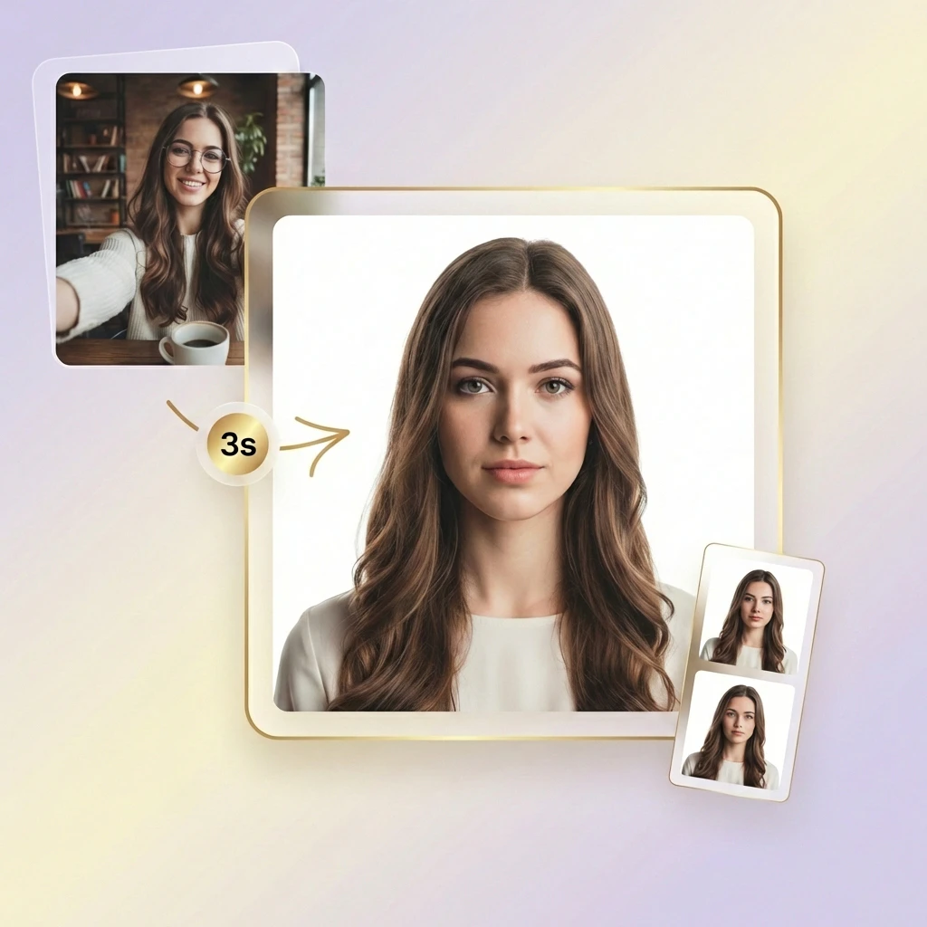 FastPassPhoto passport photo transformation example