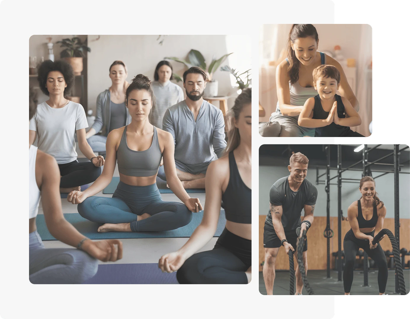 Feelup user scenario with diverse fitness activities