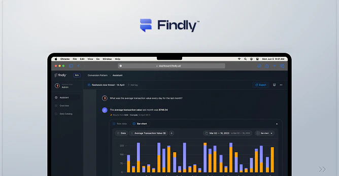 Findly product interface overview