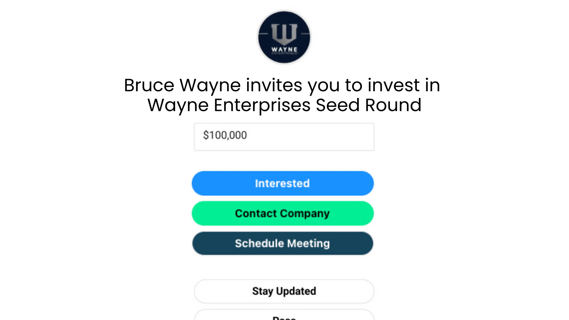 Finta operation interface