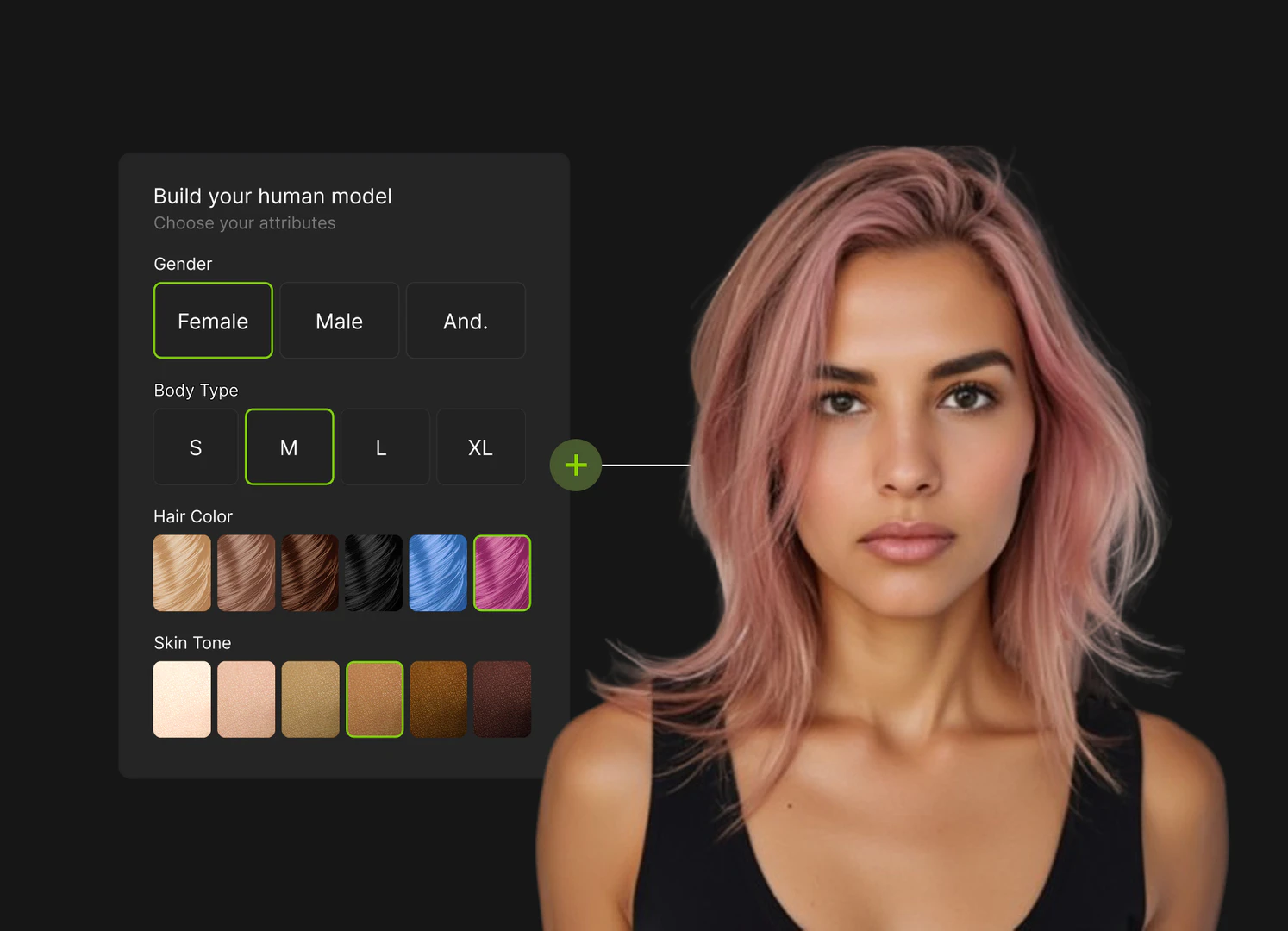 Flair Ai human model builder interface