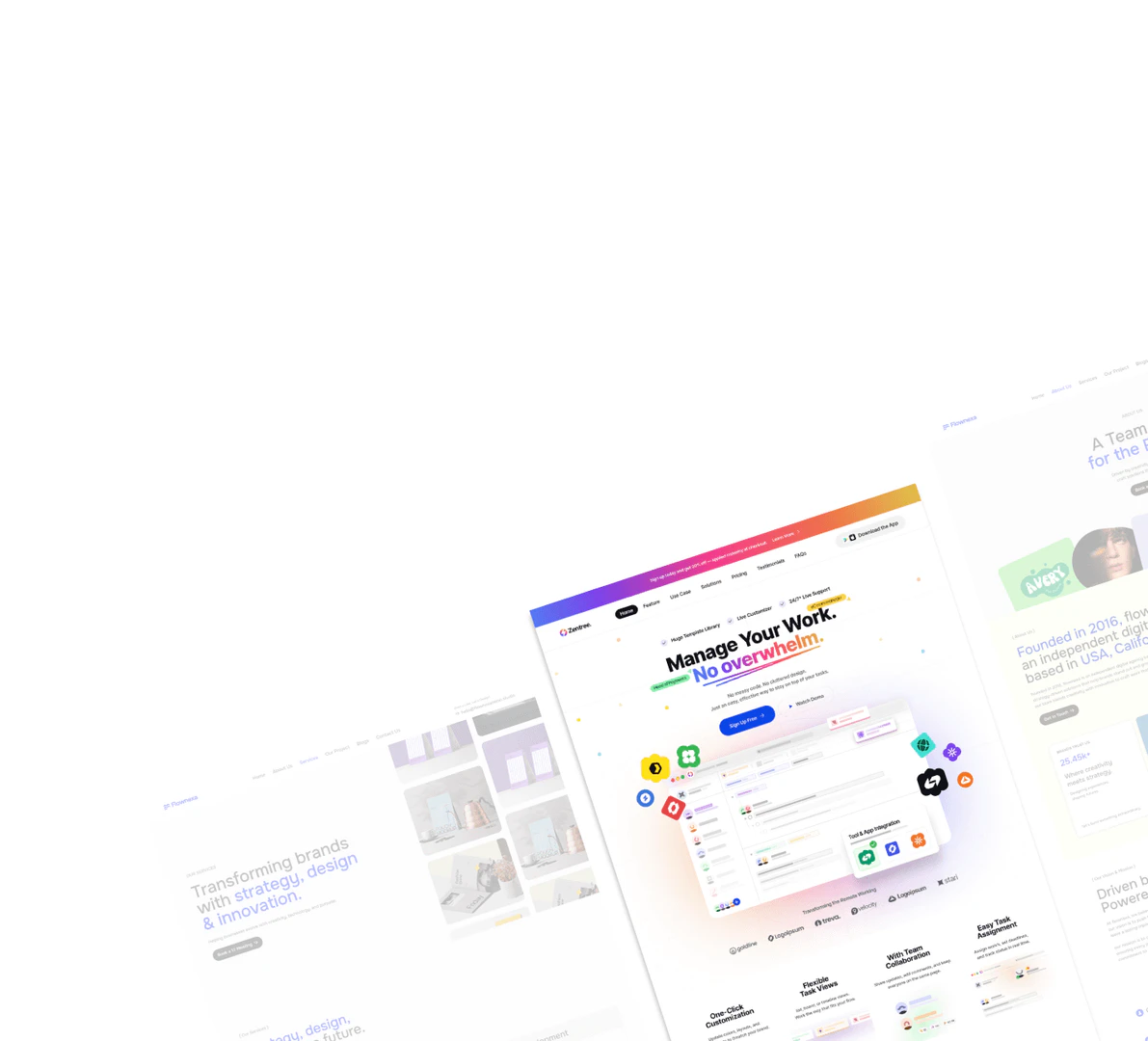 Flowcub template selection interface
