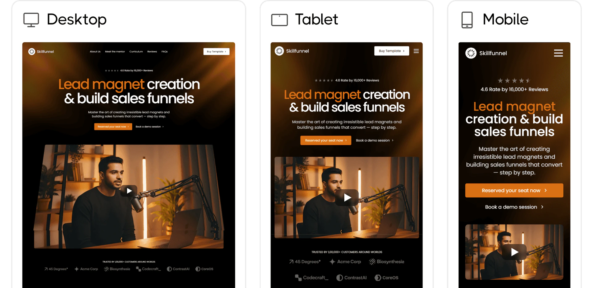 Flowcub responsive website example