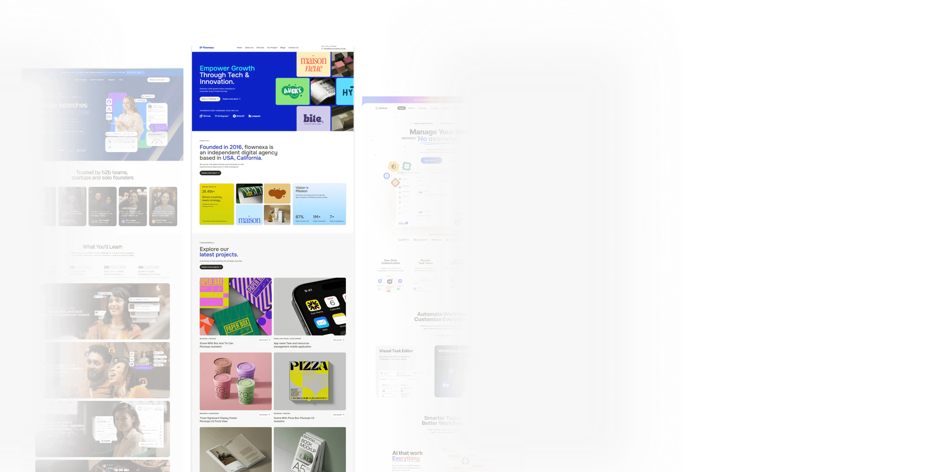 Flowcub product overview showcasing templates